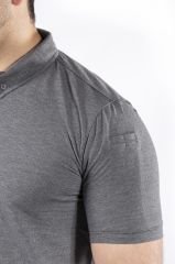 VAV Tlac-01 Polo Yaka Tişört - Koyu Füme