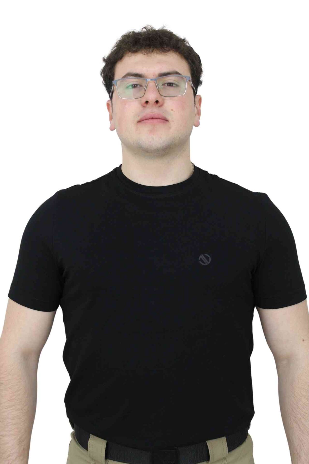 SIFIR YAKA SİYAH T-SHİRT