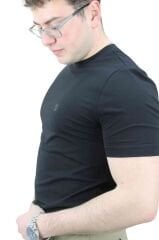 SIFIR YAKA SİYAH T-SHİRT